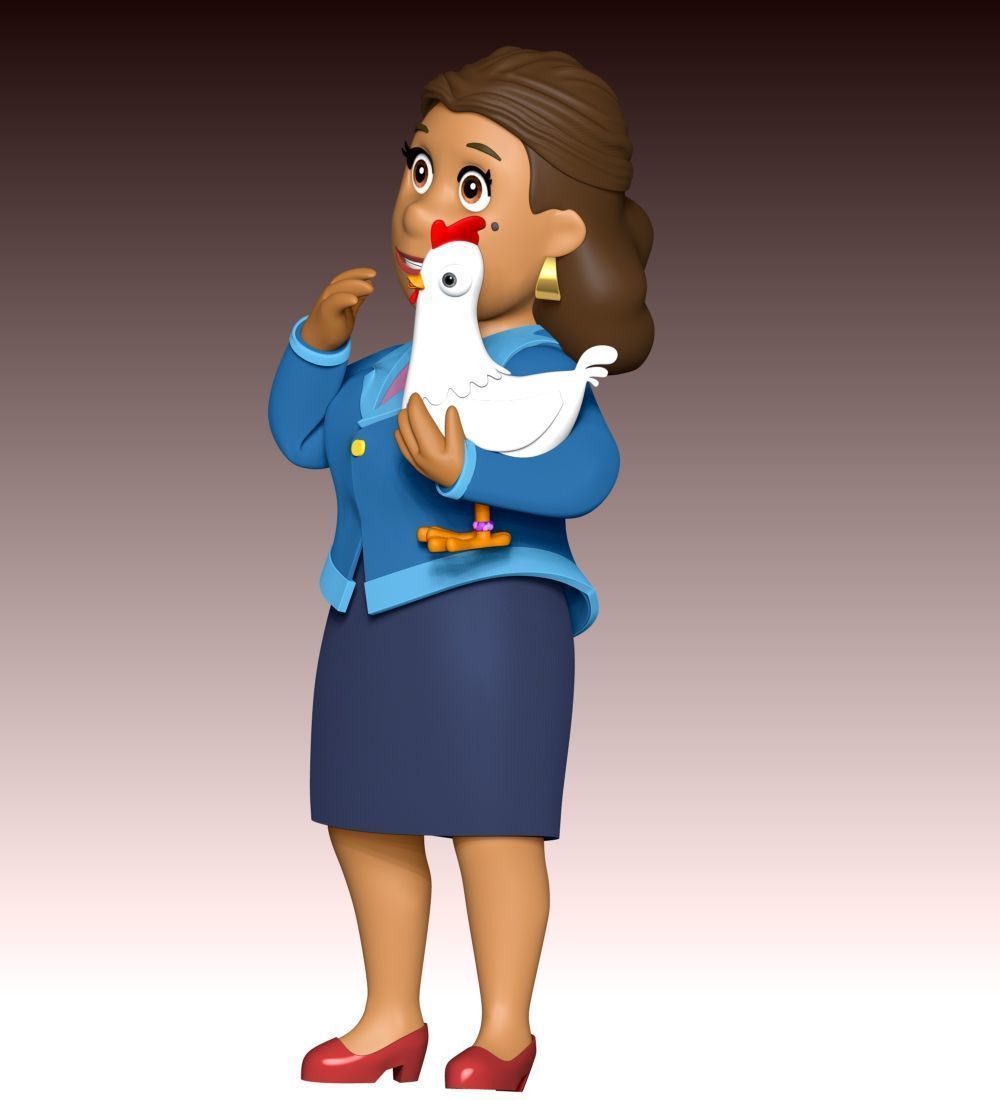 Mayor Goodway And Chickaletta - Paw Patrol 3D print model_9