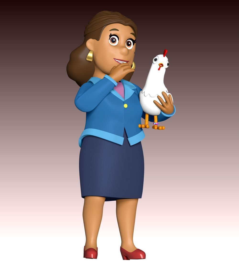 Mayor Goodway And Chickaletta - Paw Patrol 3D print model_4