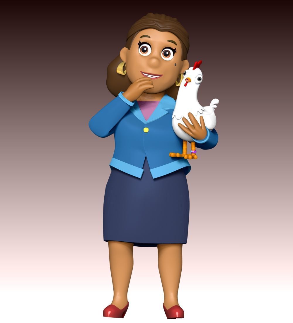 Mayor Goodway And Chickaletta - Paw Patrol 3D print model_5