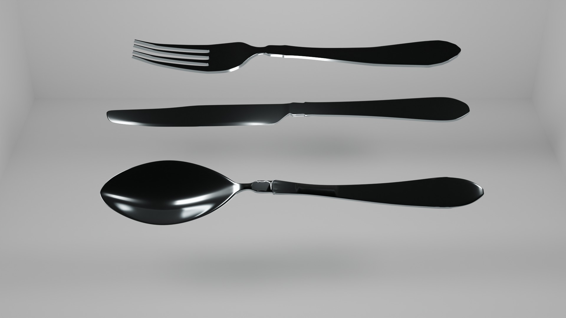 Cutlery Set Free low-poly 3D model_3