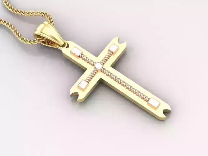 Jesus Christ Cross Pendant Print 4CP091
