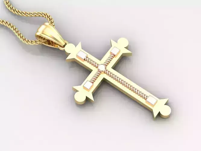 Jesus Christ Cross Pendant Print 4CP089