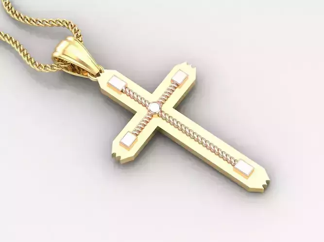 Jesus Christ Cross Pendant Print 4CP081