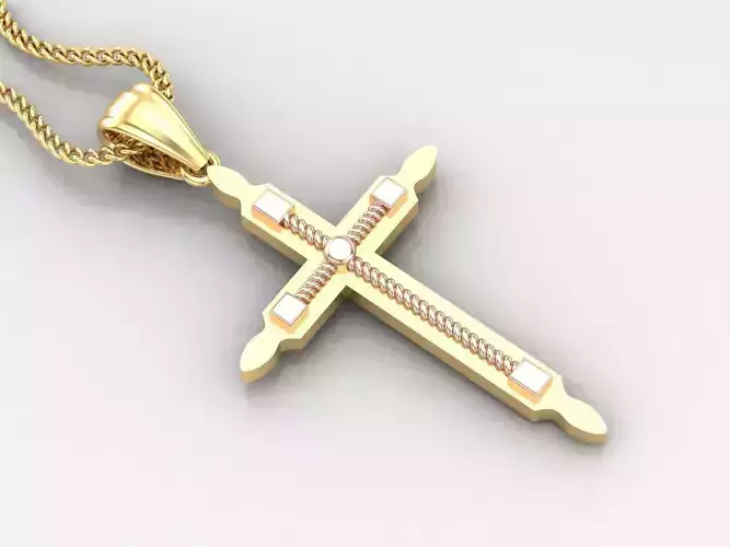 Jesus Christ Cross Pendant Print 4CP071