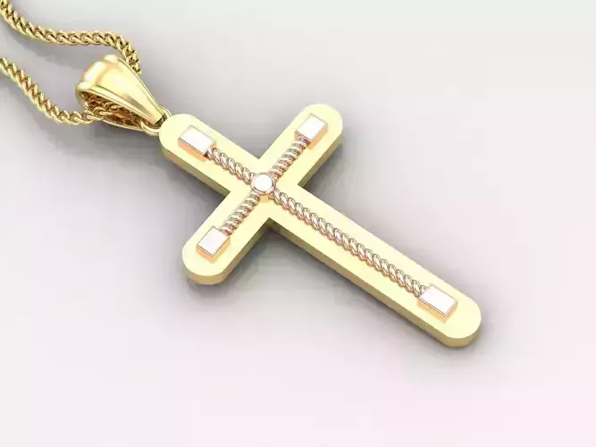 Jesus Christ Cross Pendant Print 4CP069