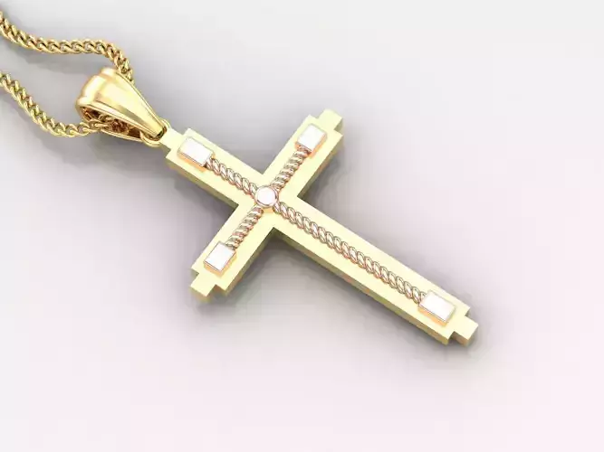 Jesus Christ Cross Pendant Print 4CP064