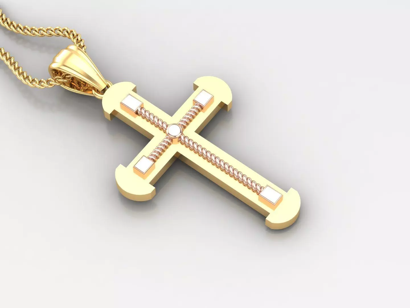 Jesus Christ Cross Pendant Print 4CP062 3D print model_0