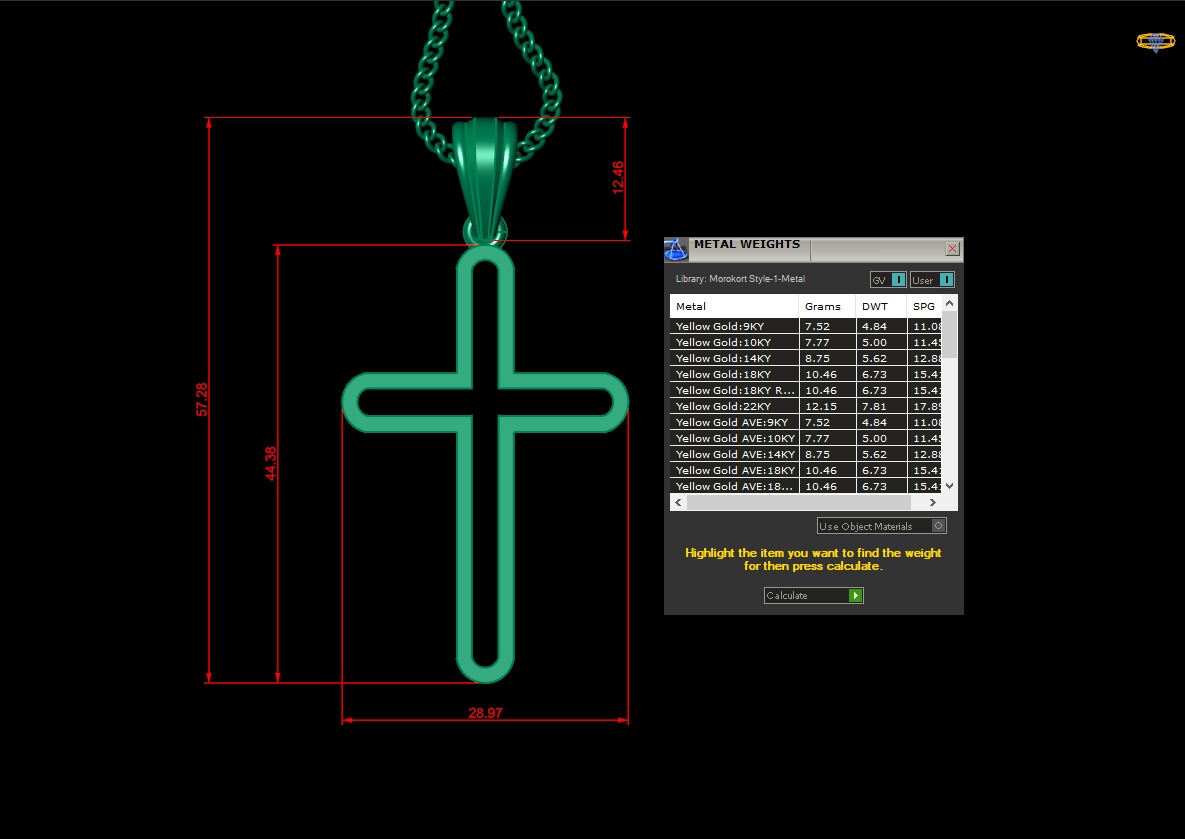 Jesus Christ Cross Pendant Print 4CP061 3D print model_1