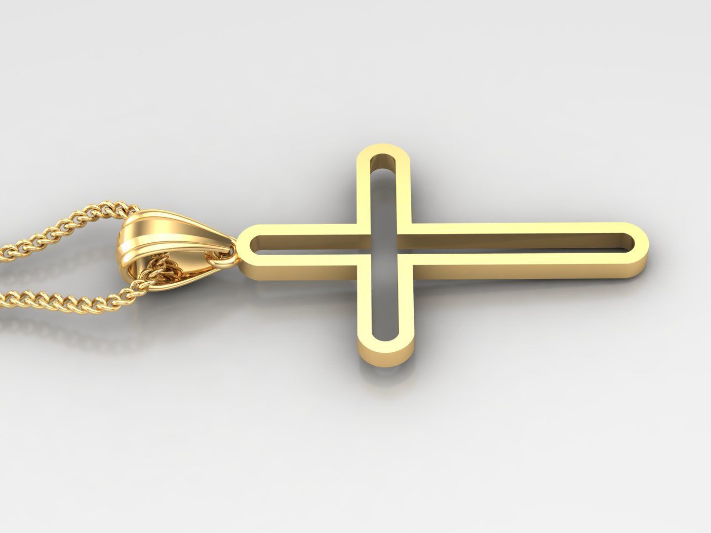 Jesus Christ Cross Pendant Print 4CP061 3D print model_3