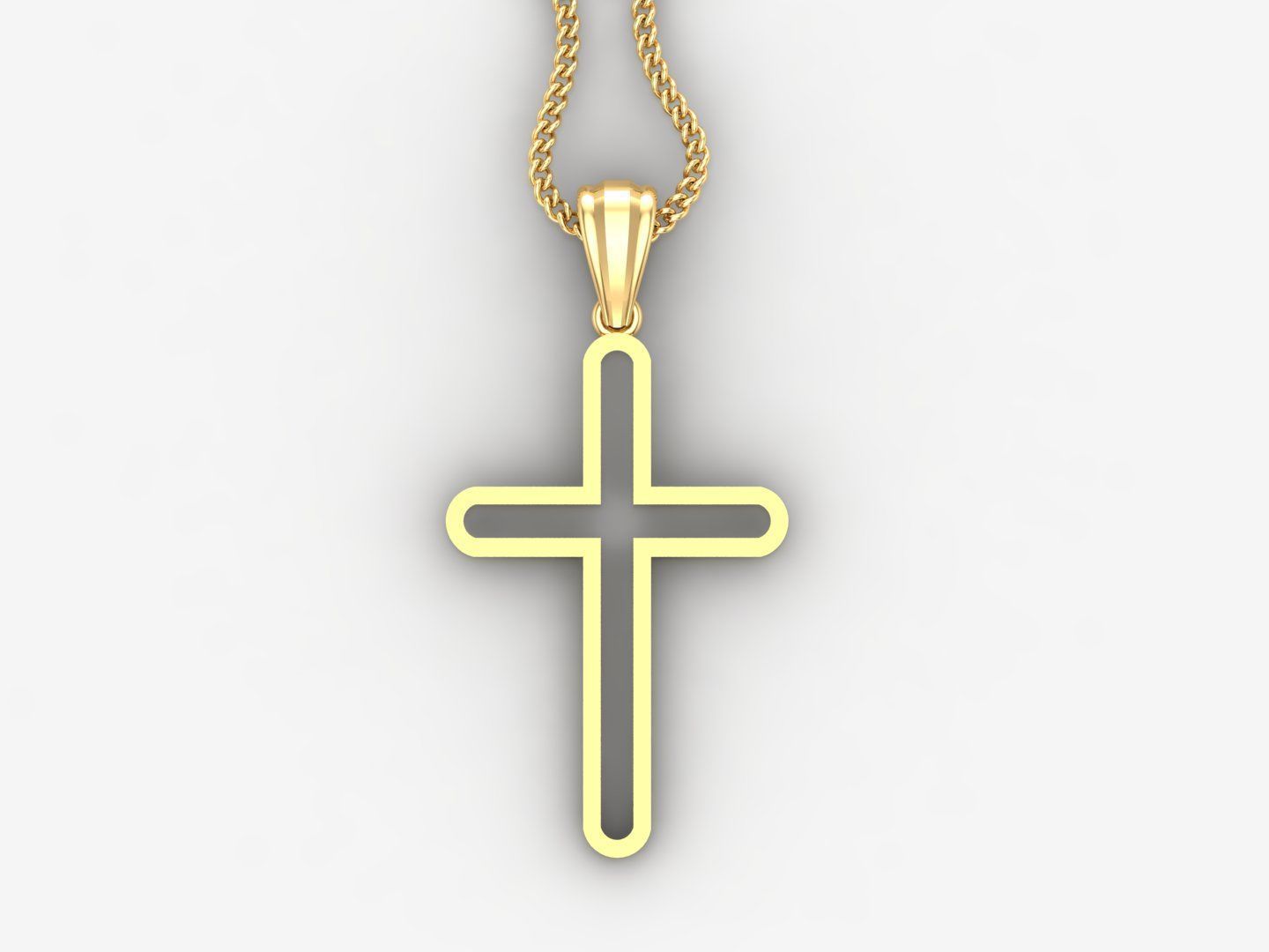 Jesus Christ Cross Pendant Print 4CP061 3D print model_4