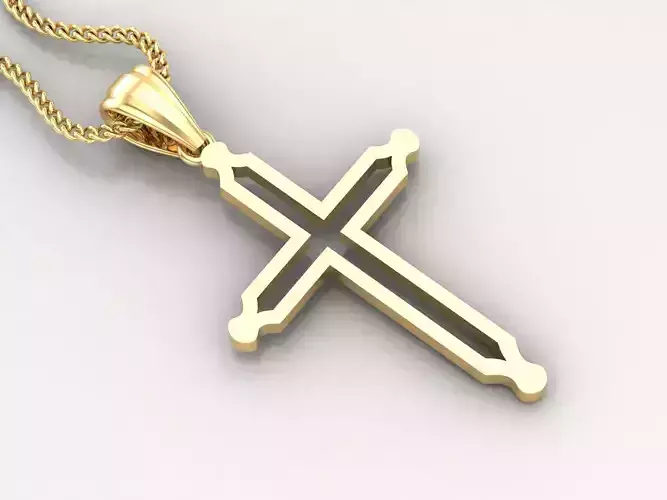 Jesus Christ Cross Pendant Print 4CP059