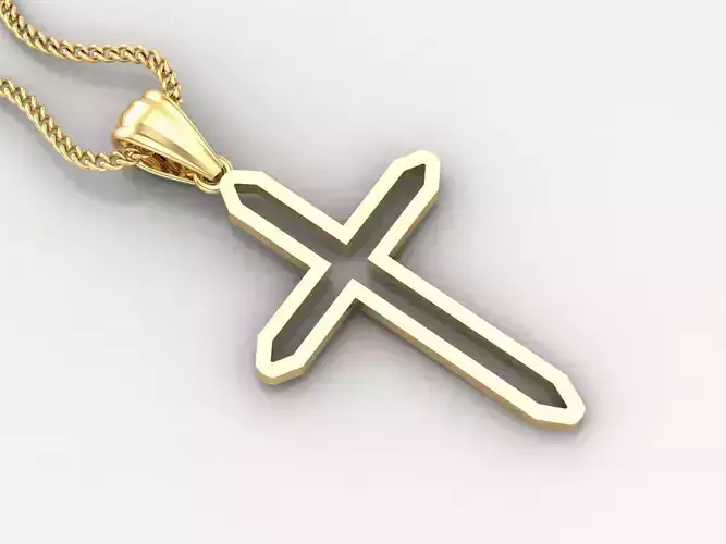 Jesus Christ Cross Pendant Print 4CP047