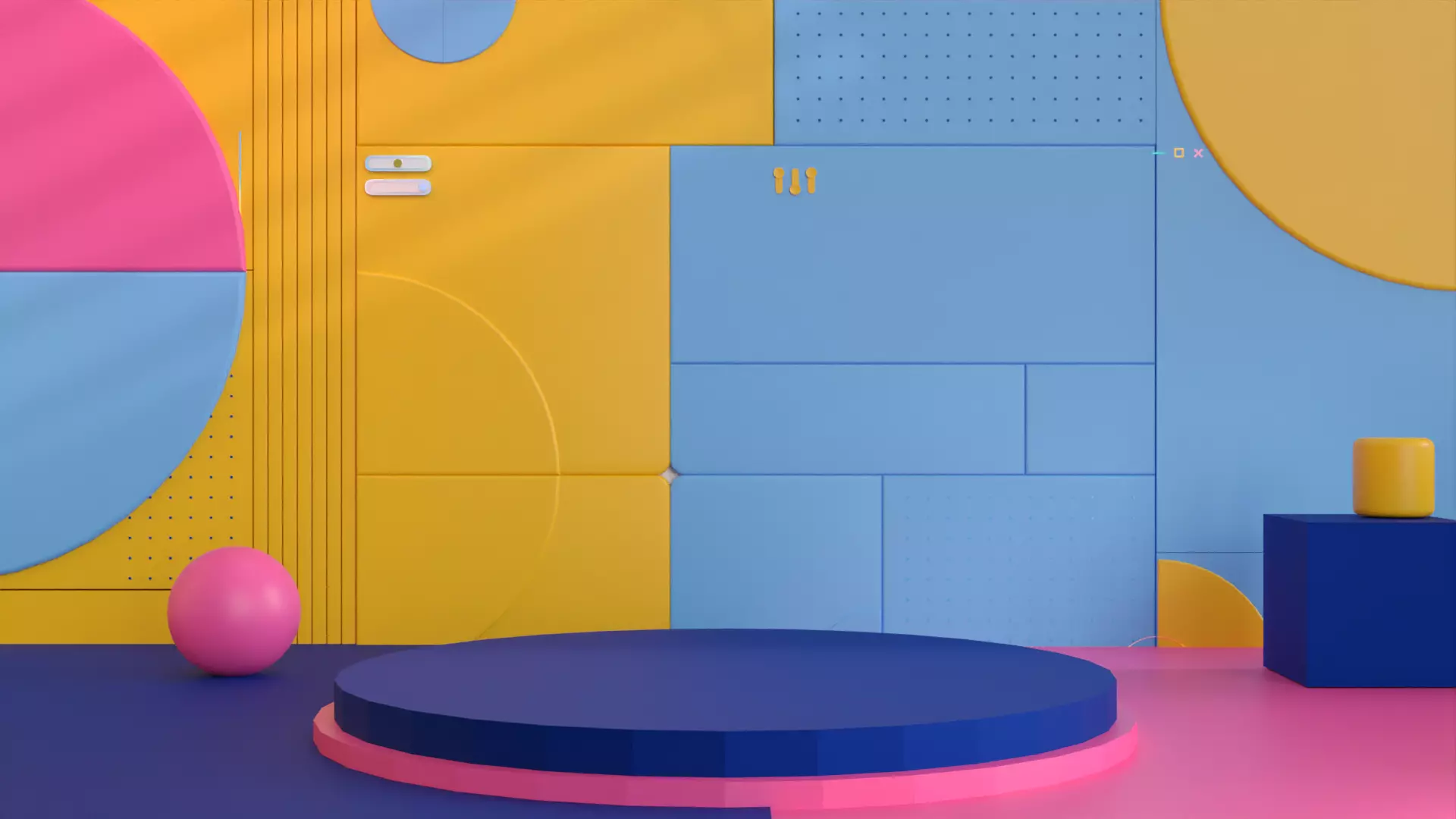 Minimalist Colorfull Abstract Background 3D model