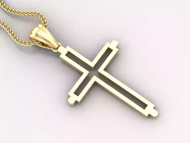 Jesus Christ Cross Pendant Print 4CP044