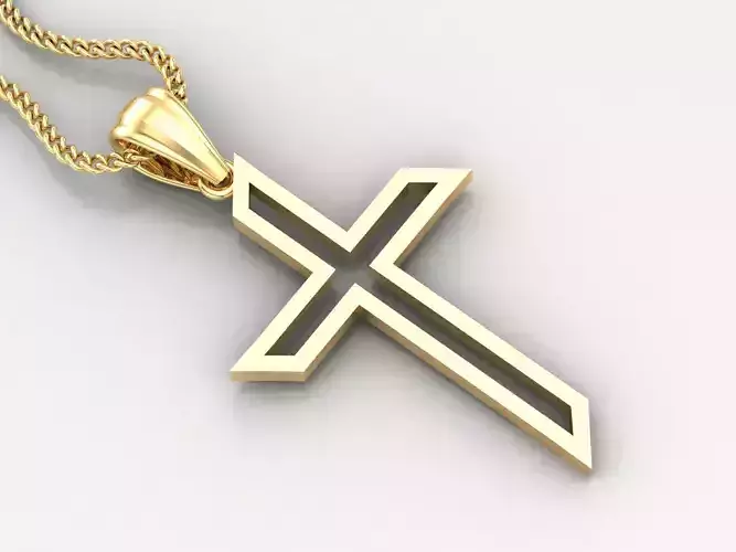 Jesus Christ Cross Pendant Print 4CP042