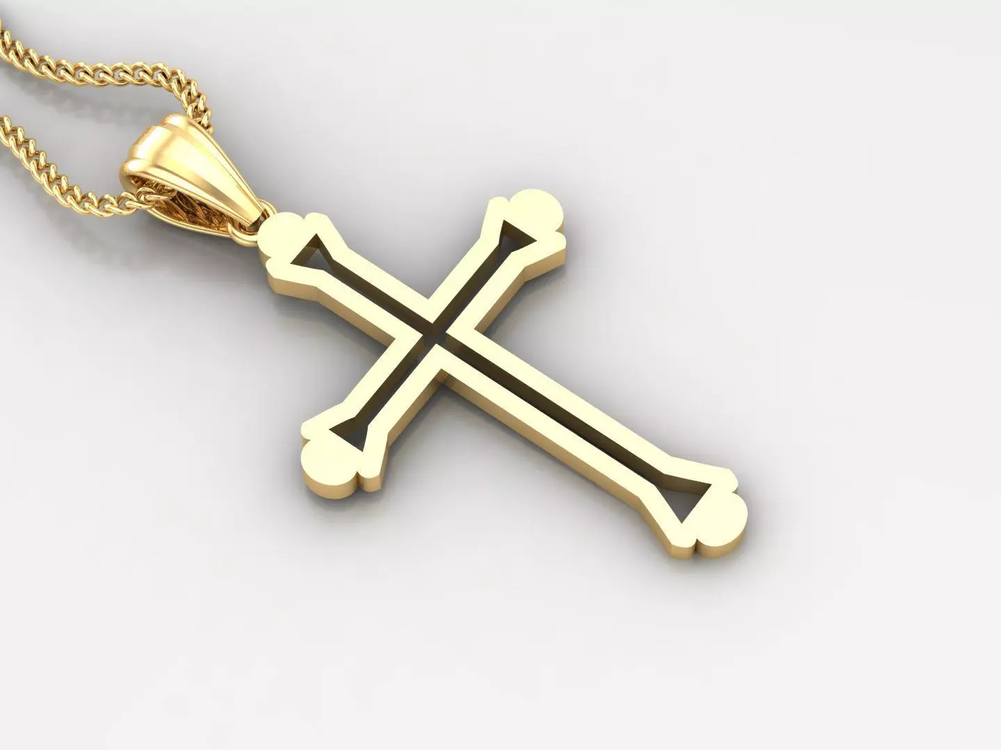 Jesus Christ Cross Pendant Print 4CP041 3D print model_0