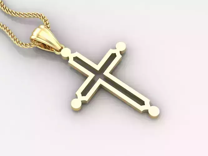 Jesus Christ Cross Pendant Print 4CP036