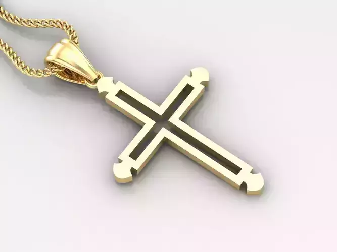 Jesus Christ Cross Pendant Print 4CP034