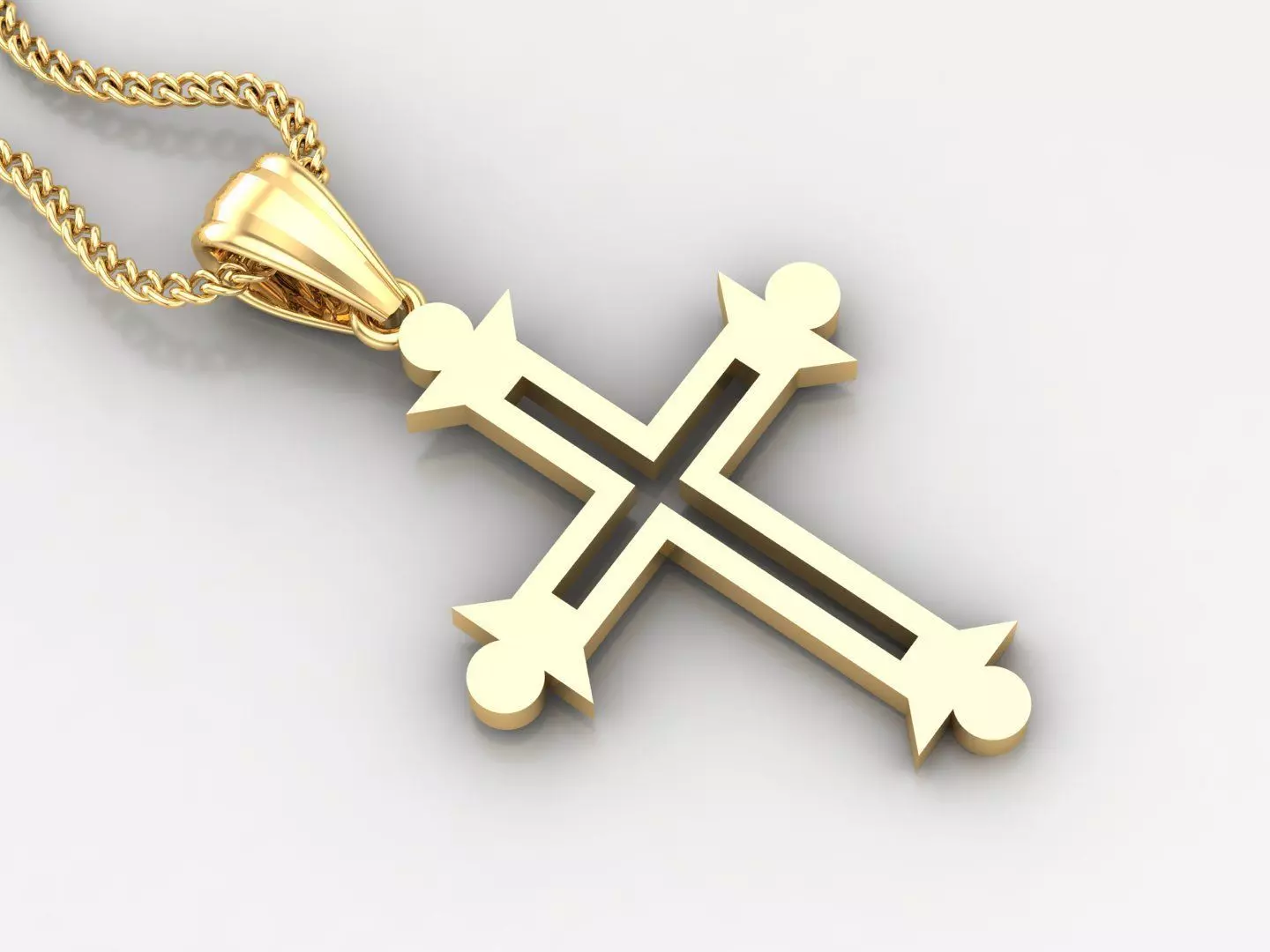 Jesus Christ Cross Pendant Print 4CP033 3D print model_0