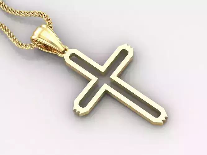 Jesus Christ Cross Pendant Print 4CP026