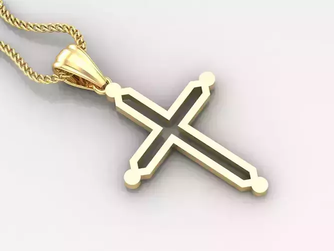 Jesus Christ Cross Pendant Print 4CP025
