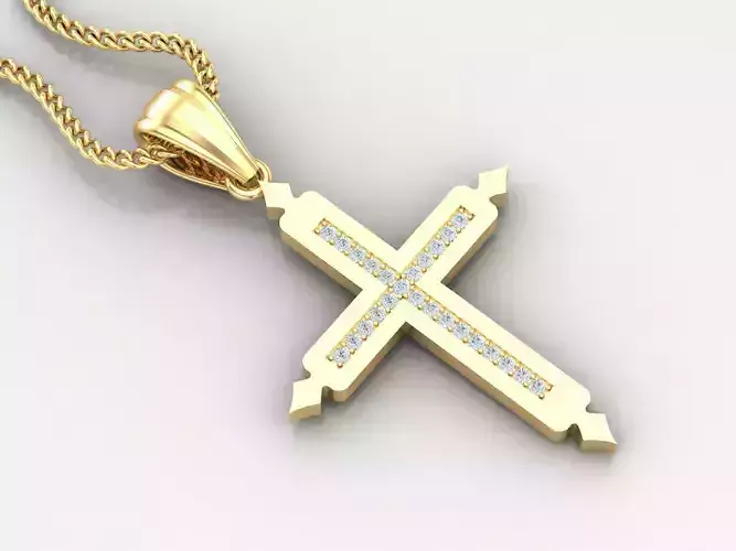 Jesus Christ Cross Pendant Print 4CP024