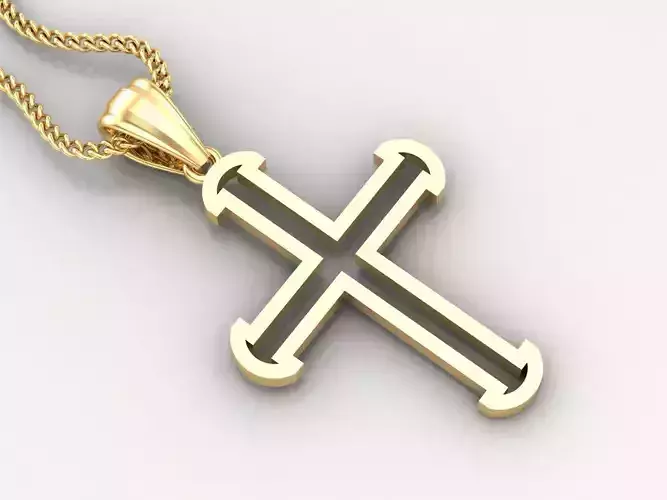 Jesus Christ Cross Pendant Print 4CP018