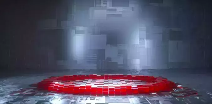 Backdrop Sci-fi Virtual Space 3D model