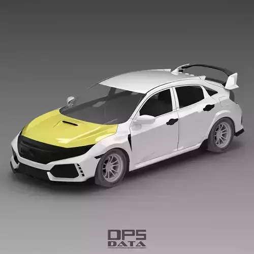 CIVIC TYPE R FK8 Hood Exterior Surface Model - 3D Laser-Scanned 3D model