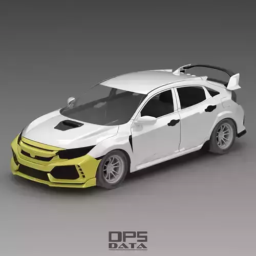 CIVIC TYPE R FK8 Front Bumper Exterior Model - 3D Laser-Scanned
