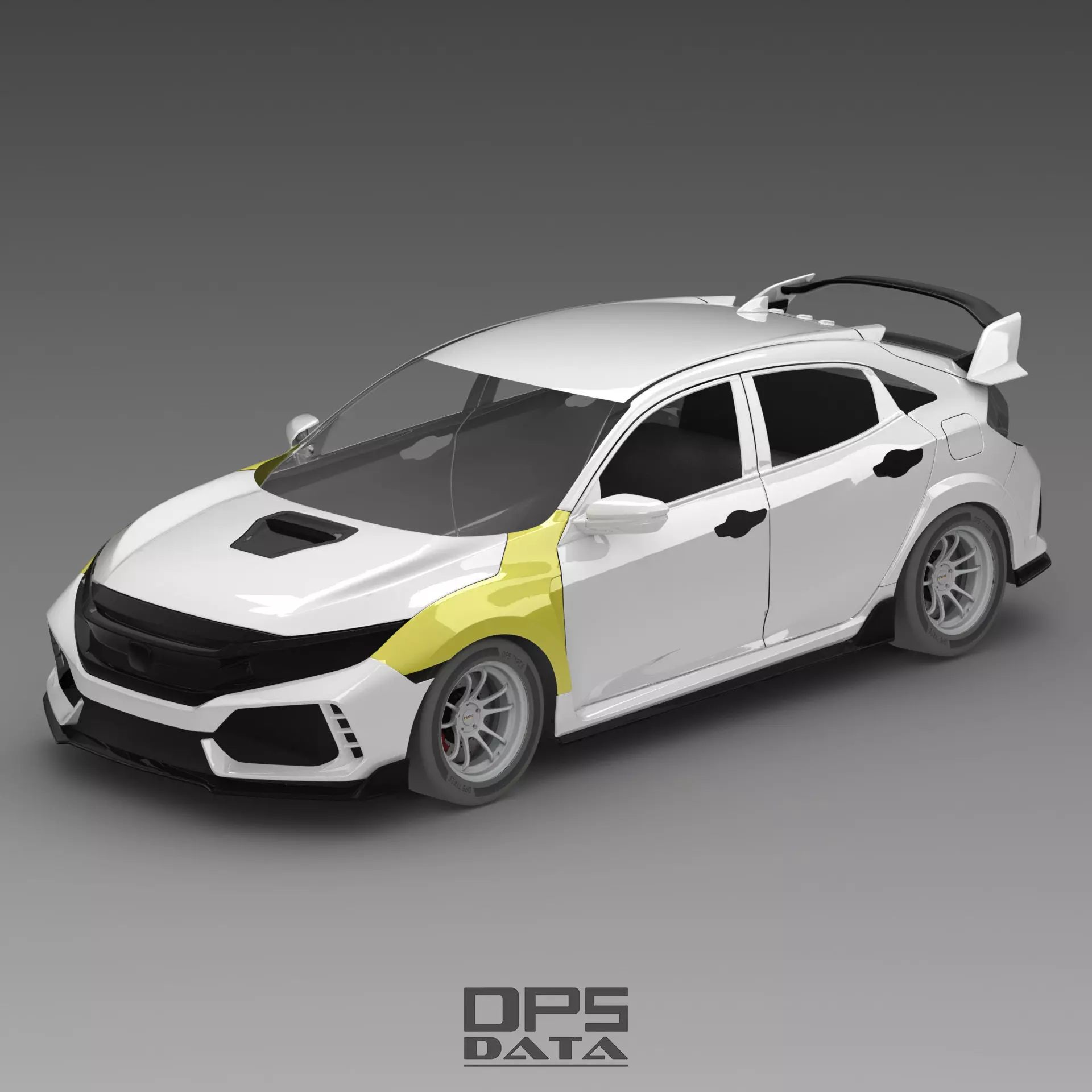 CIVIC TYPE R FK8 Front Fenders Exterior Model - 3D Laser-Scanned 3D model
