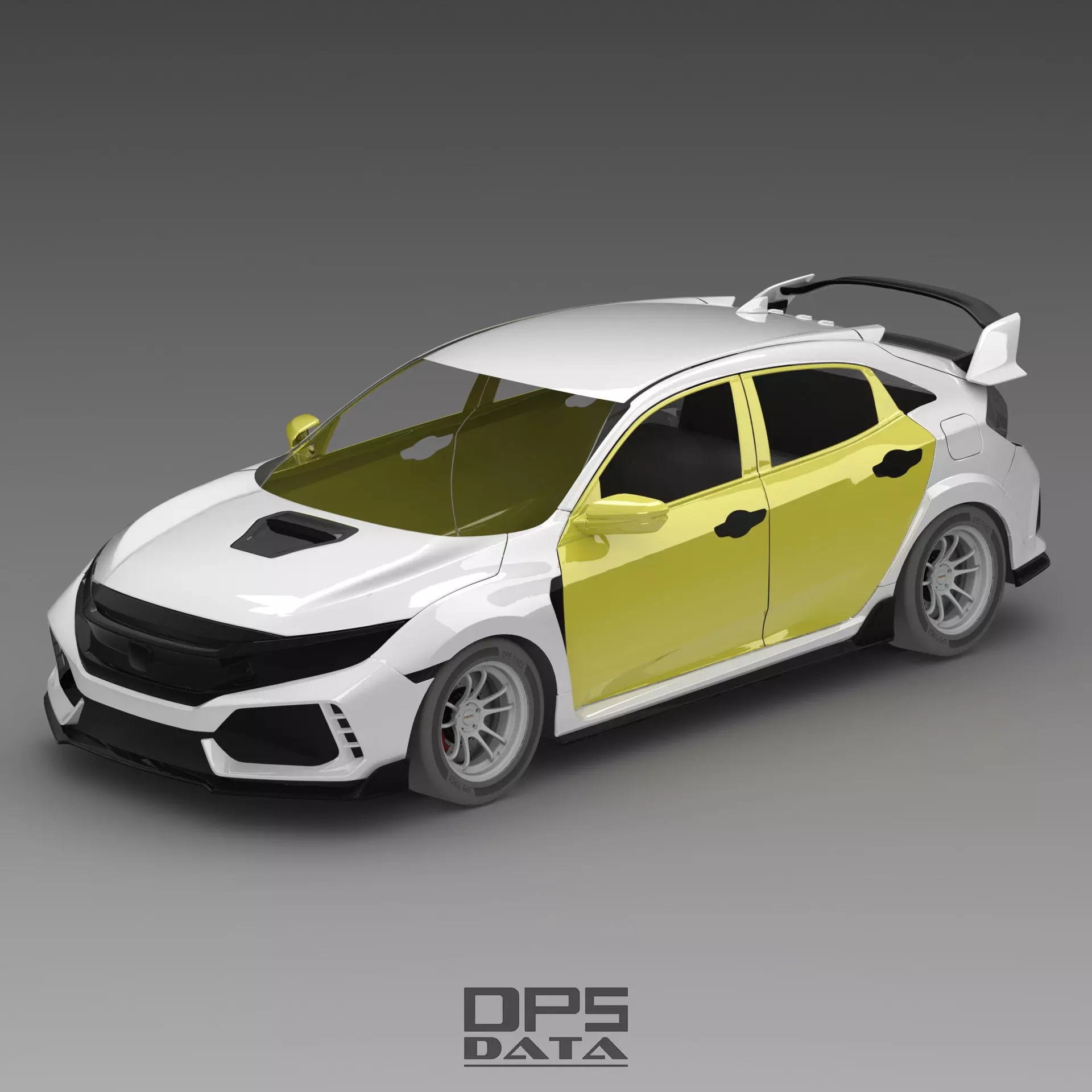CIVIC TYPE R FK8 Doors Exterior Surface Model - 3D Laser-Scanned 3D model
