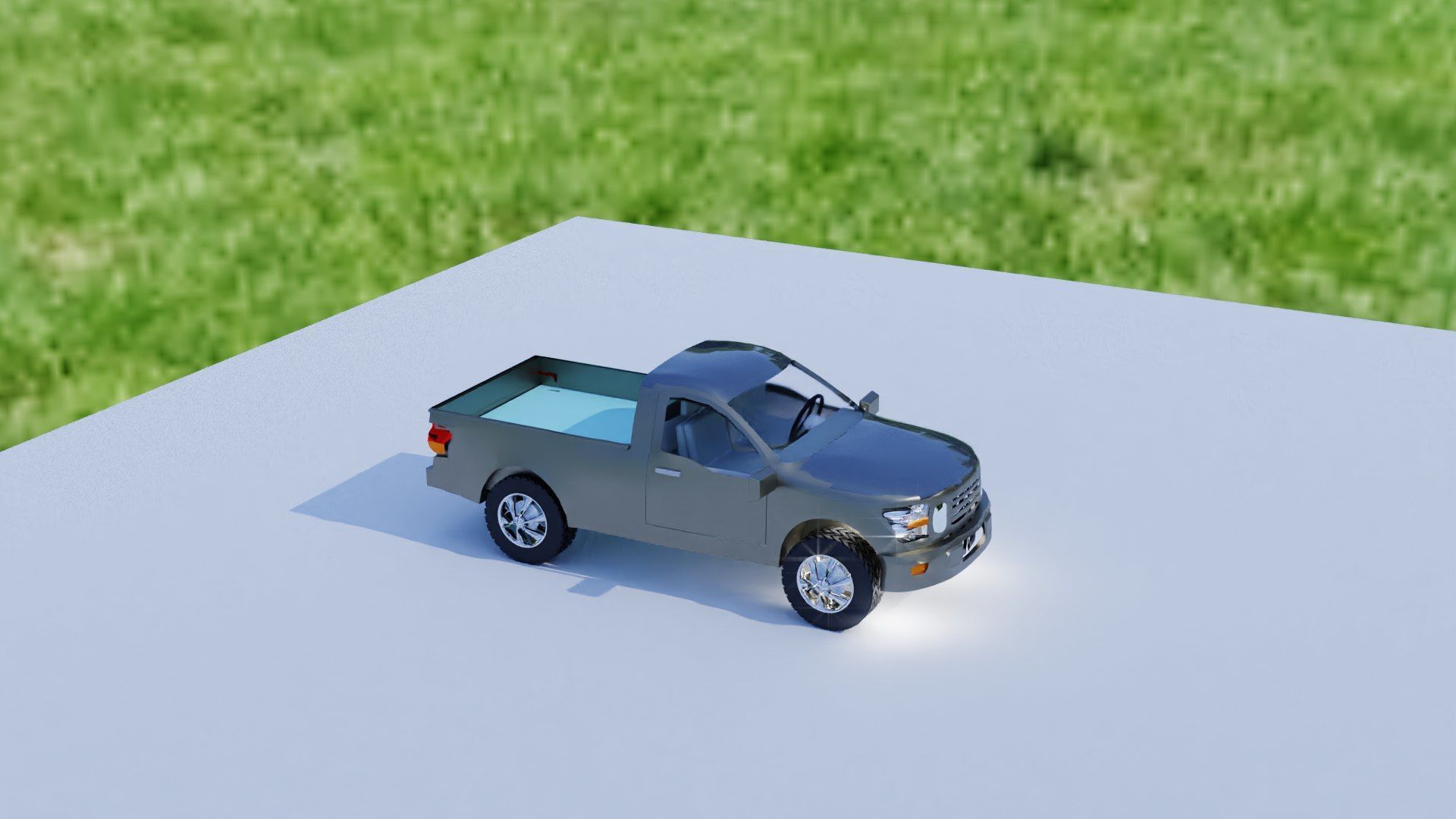 Ultra-Realistic Pickup Truck 3D Model with Camouflage Low-poly 3D model_20