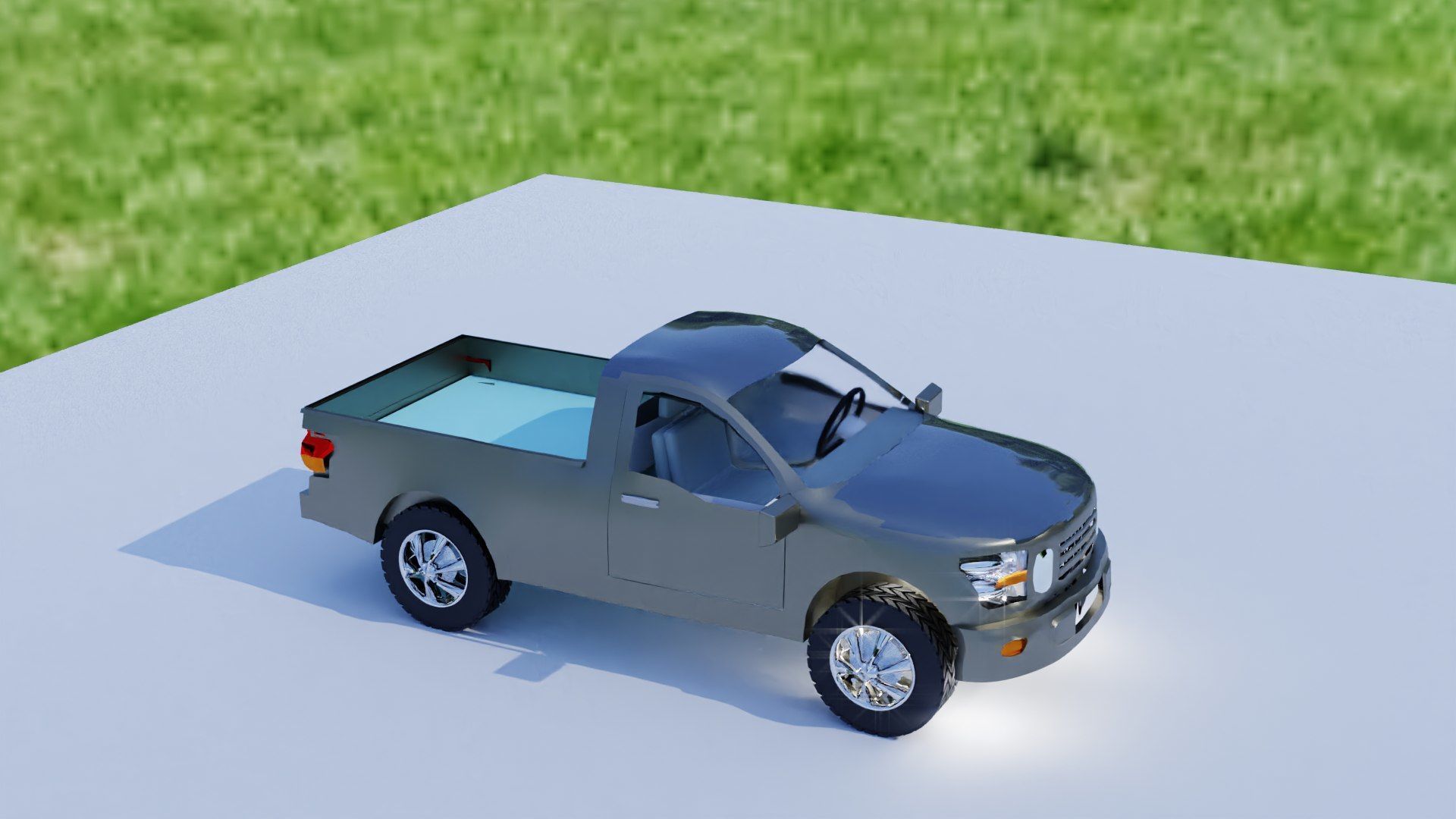 Ultra-Realistic Pickup Truck 3D Model with Camouflage Low-poly 3D model_4