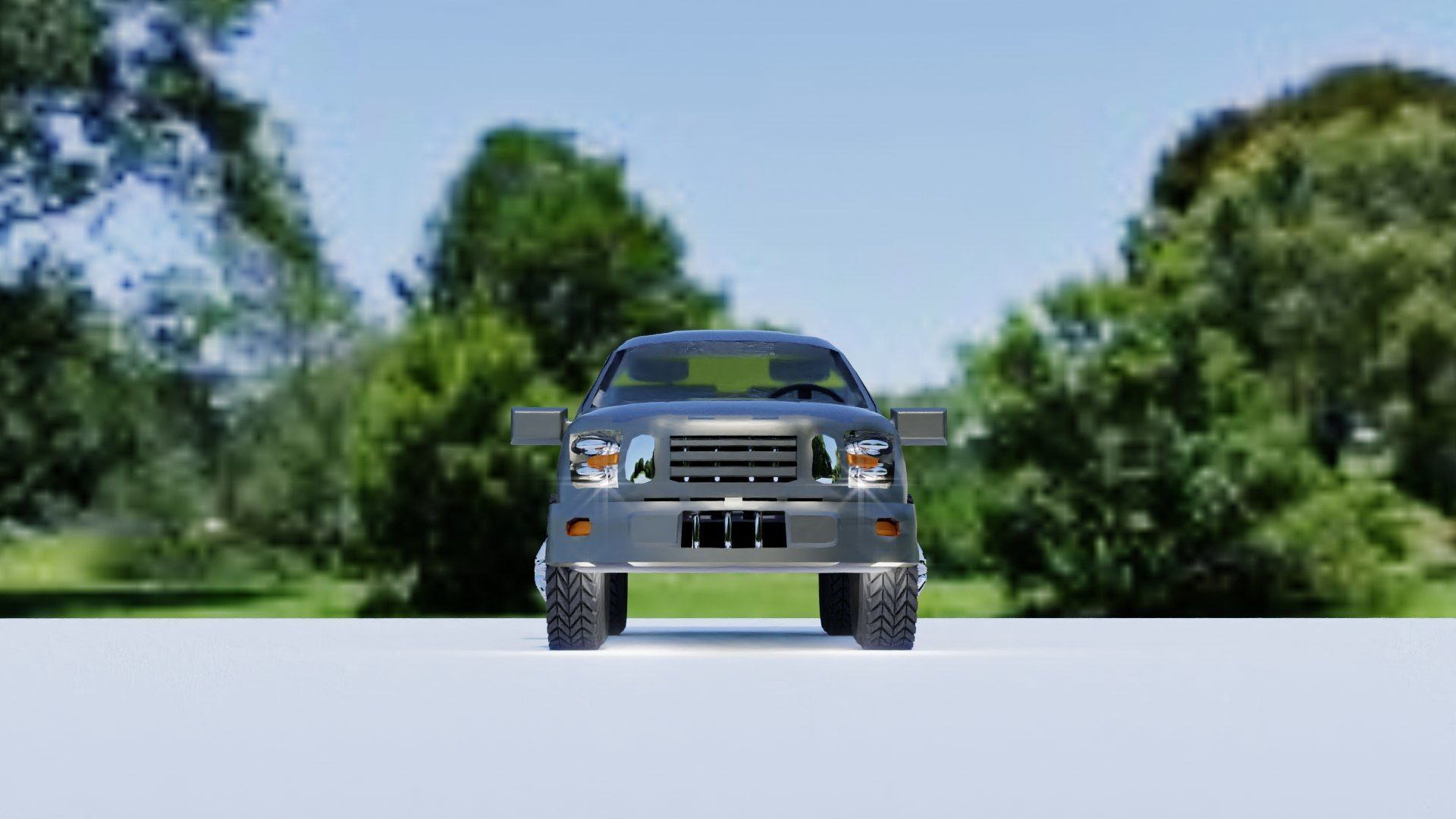 Ultra-Realistic Pickup Truck 3D Model with Camouflage Low-poly 3D model_10