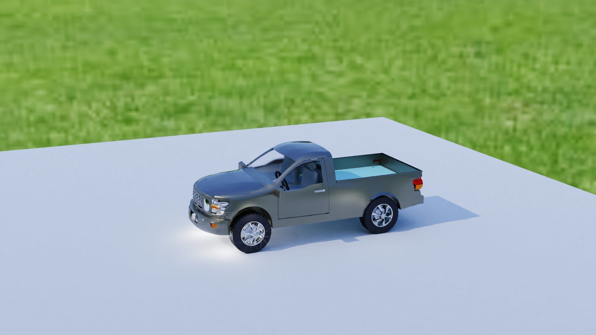 Ultra-Realistic Pickup Truck 3D Model with Camouflage Low-poly 3D model_22