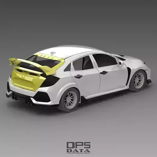 CIVIC TYPE R FK8 Rear Hatch Exterior Model - 3D Laser-Scanned