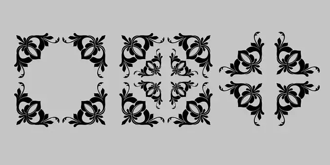 3 Classic Patterns 3D model 3D model