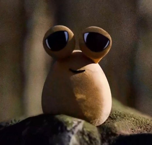 Pou - happy pou sad pou Low-poly 3D model_1