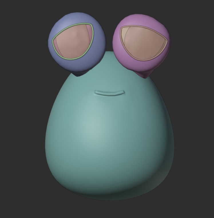 Pou - happy pou sad pou Low-poly 3D model_7