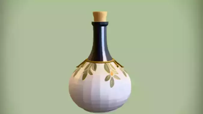 Decorative olive oil bottle