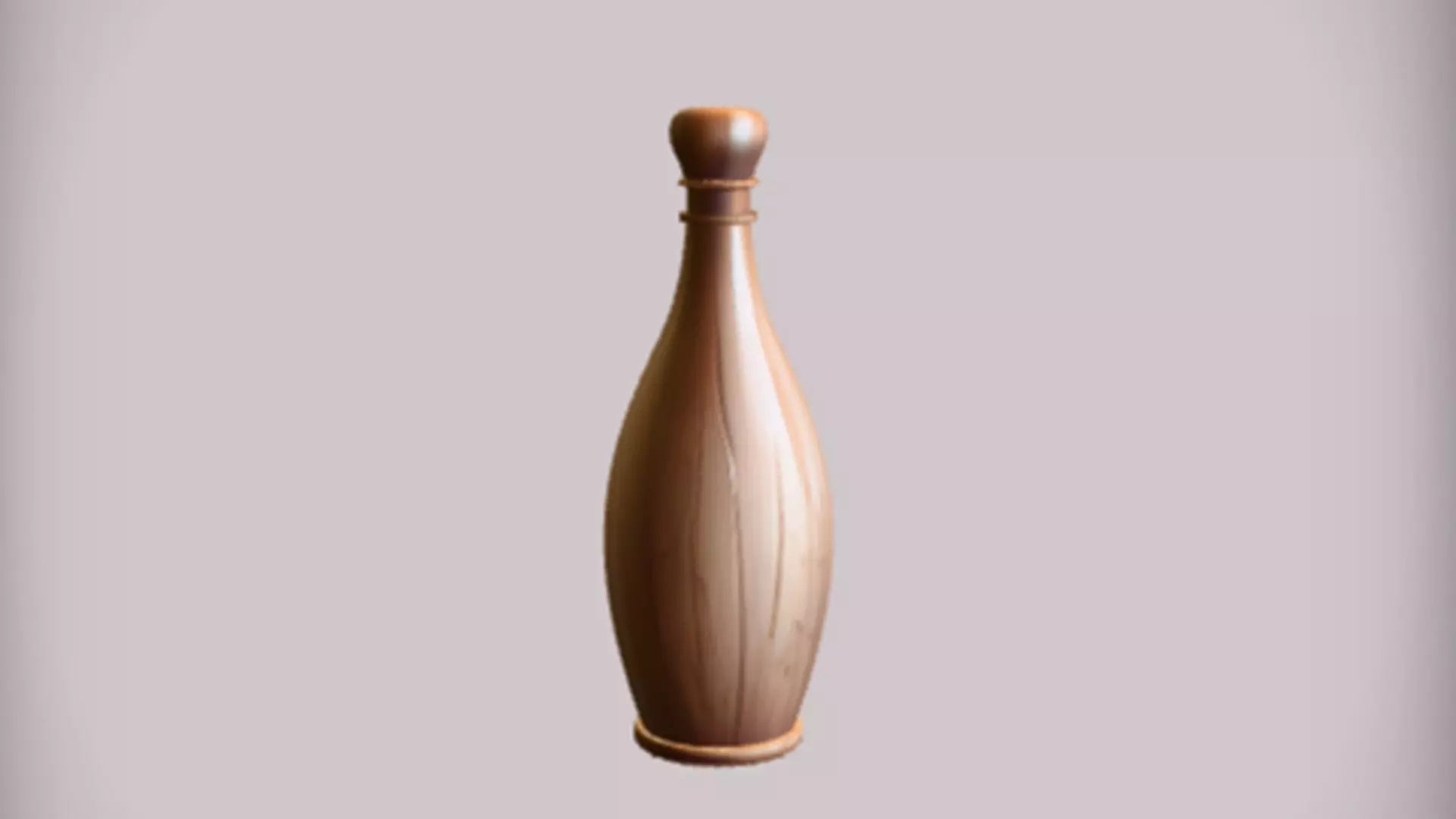 wooden bowling pin 3D model_0