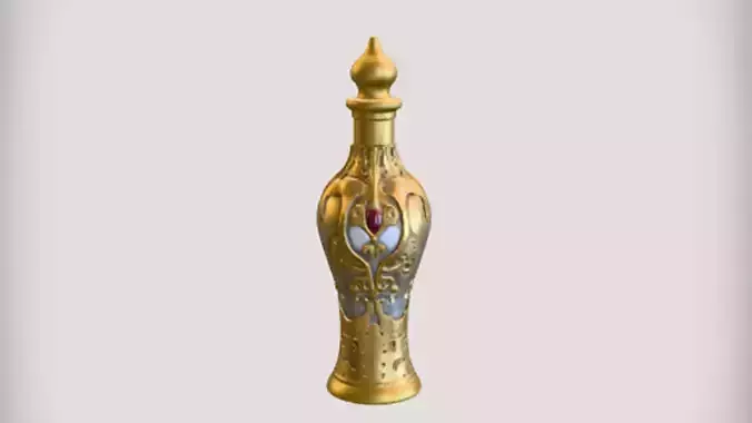 ornate perfume bottle  3D Game Ready Model