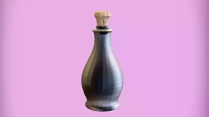 Glass bottle with cork stopper