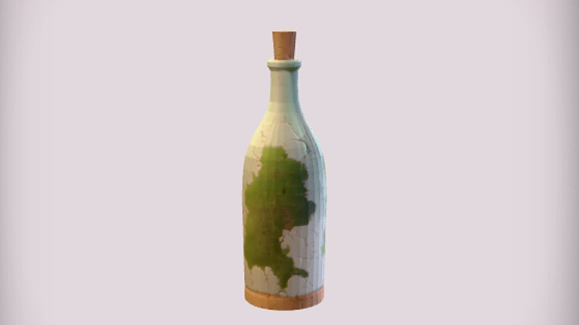 Decorative bottle with moss 3D model_11