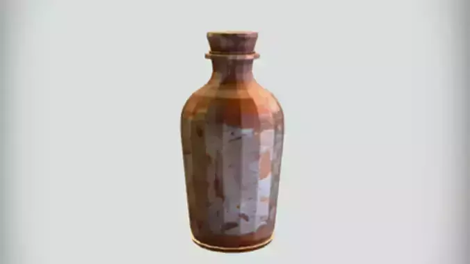 Antique metal vase 3D Game Ready Model