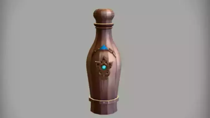 decorative wooden bottle with jewels