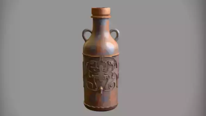 antique decorative bottle 3D Game Ready Model 3D model