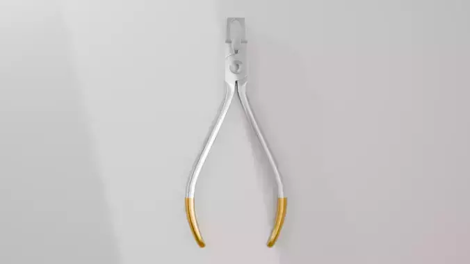 Bracket Removing Plier Tool Brass 3D model