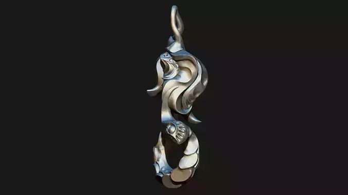 Snake-Bearing Flower 3D print model